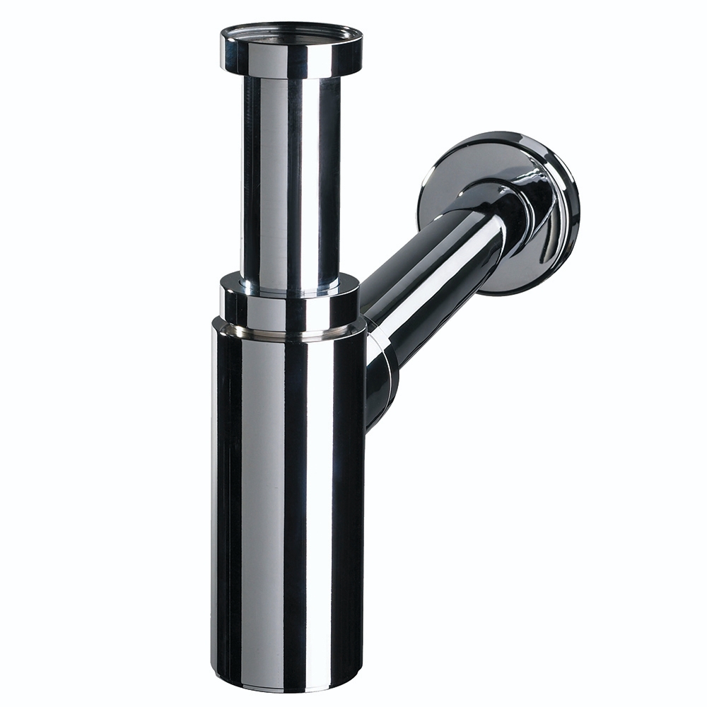 SanCeram 1 1/4" Modern chrome plated brass bottle trap The