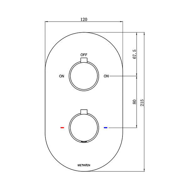 Como Concealed Thermostatic Mixer Valve Single Outlet The